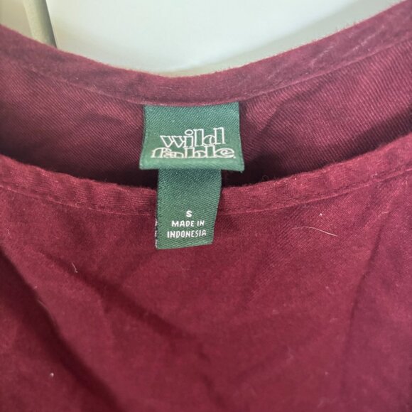 Wild Fable Burgundy Babydoll Mini Dress Size Small - Picture 2 of 3